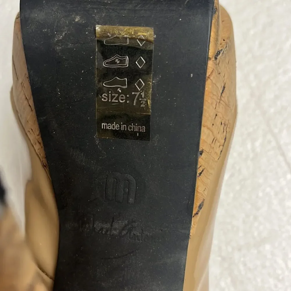 🔥4/$25 MICHAEL ANTONIO TAN CORKSCREW PLATFORM HIGH HEELS, 7.5